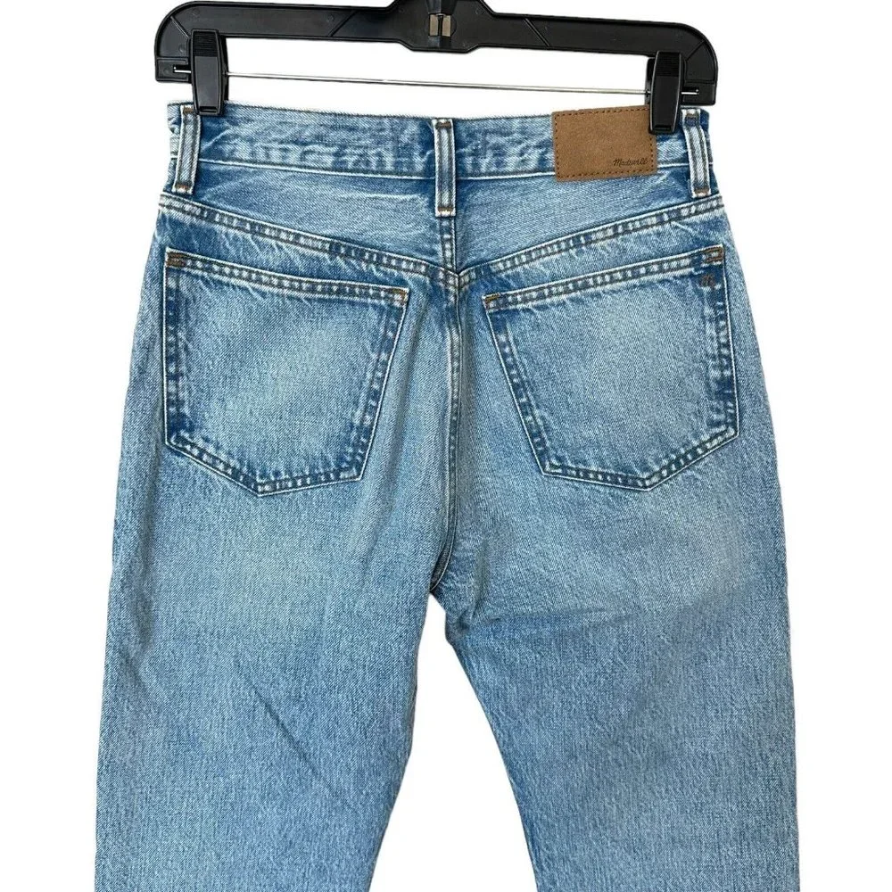Madewell Petite '90s Straight Jean Womens 26P Blue Mercer Wash READ High Rise - Picture 6 of 16